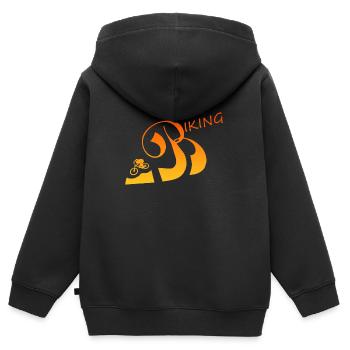Biking Fahrrad Bmx Mtb Bike - Kinder Premium Organic Zip Hoodie - Schwarz - Hinten - AI Model Kid Male (0cm)