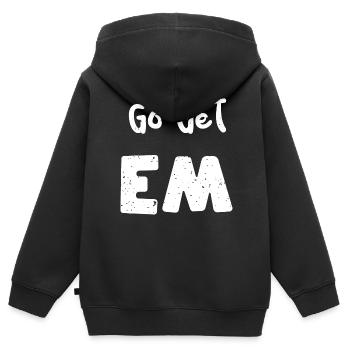Go Get Em - Animal - Sweat Premium à capuche zippé enfant bio - noir - Dos - AI Model Kid Male (0cm)