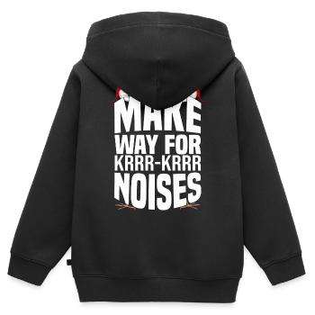 Kanadischer Kranich - Kinder Premium Organic Zip Hoodie - Schwarz - Hinten - AI Model Kid Male (0cm)