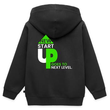 Une nouvelle start-up entre dans le prochain tour. - Sweat Premium à capuche zippé enfant bio - noir - Dos - AI Model Kid Male (0cm)