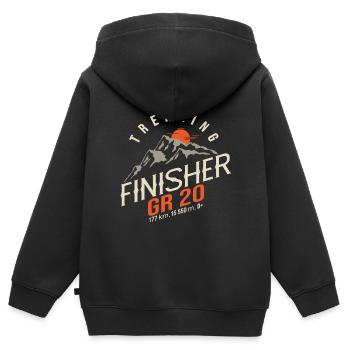 GR 20 Korsische Wanderung GR 20 Trek - Kinder Premium Organic Zip Hoodie - Schwarz - Hinten - AI Model Kid Male (0cm)