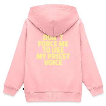 Christianity: Priest Voice - Kids Premium Organic Zip-up Hoodie - rose - Back - AI Model Kid Female (0cm)