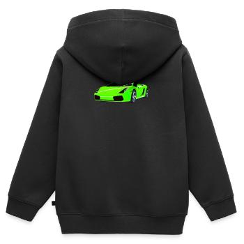 sportwagen-Auto-car-liebe - Kinder Premium Organic Zip Hoodie - Schwarz - Hinten - AI Model Kid Male (0cm)