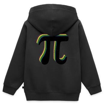 Math Pi symbole Pi - Sweat Premium à capuche zippé enfant bio - noir - Dos - AI Model Kid Male (0cm)