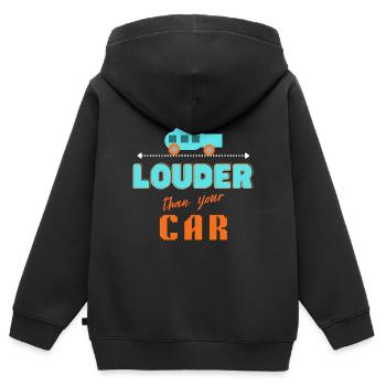 plus bruyant que votre voiture - Sweat Premium à capuche zippé enfant bio - noir - Dos - AI Model Kid Male (0cm)