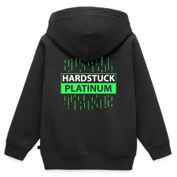 Hardstuck Platinum - Kids Premium Organic Zip-up Hoodie - black - Back - AI Model Kid Male (0cm)