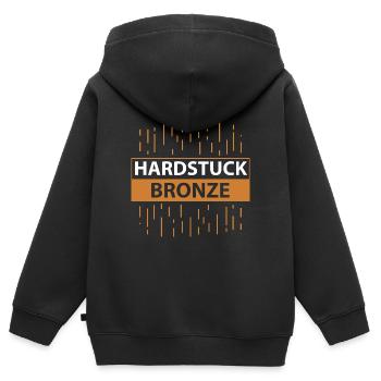 Hardstucco Bronze - Kids Premium Organic Zip-up Hoodie - black - Back - AI Model Kid Male (0cm)