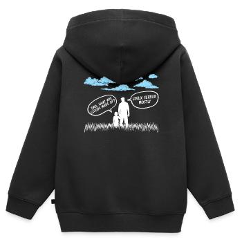 Cloud out of Linux Server mostly gift idea - Kids Premium Organic Zip-up Hoodie - black - Back - AI Model Kid Male (0cm)