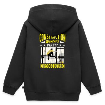Infrastructure construction construction construction workers - Kids Premium Organic Zip-up Hoodie - black - Back - AI Model Kid Male (0cm)