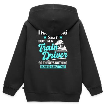 Operator Rail Trainspotting Drivers - Kids Premium Organic Zip-up Hoodie - black - Back - AI Model Kid Male (0cm)