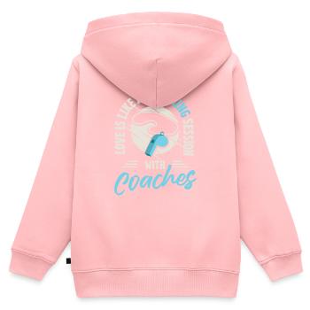 Trainer Ausbilder Coaching Schwimmen Sporttrainer - Kinder Premium Organic Zip Hoodie - Rosa - Hinten - AI Model Kid Female (0cm)