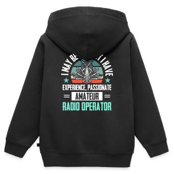 Amateur Spektrum Hobbyist Radio Analyzer - Kinder Premium Organic Zip Hoodie - Schwarz - Hinten - AI Model Kid Male (0cm)