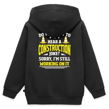 Carpentry Carpenter Worker - Kids Premium Organic Zip-up Hoodie - black - Back - AI Model Kid Male (0cm)
