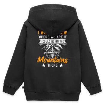 Cartography Geography Map lovers - Kids Premium Organic Zip-up Hoodie - black - Back - AI Model Kid Male (0cm)