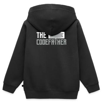 Software Programming Developer - Kids Premium Organic Zip-up Hoodie - black - Back - AI Model Kid Male (0cm)