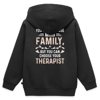 Beratung Psychologie Psychiater - Kinder Premium Organic Zip Hoodie - Schwarz - Hinten - AI Model Kid Male (0cm)