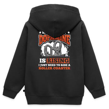 Park Riding Roller Coaster - Kids Premium Organic Zip-up Hoodie - black - Back - AI Model Kid Male (0cm)