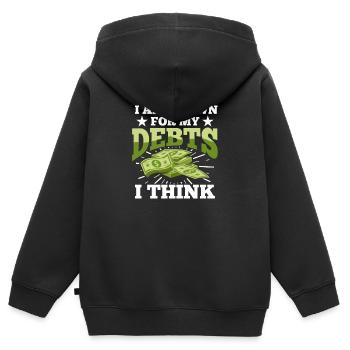 Schulden Amerikaner Kredit Hypothekendarlehen Schu - Kinder Premium Organic Zip Hoodie - Schwarz - Hinten - AI Model Kid Male (0cm)