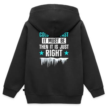 Eisbootfahren Yacht Segler - Kinder Premium Organic Zip Hoodie - Schwarz - Hinten - AI Model Kid Male (0cm)