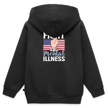 Hirnerkrankung Beratung Beraterin - Kinder Premium Organic Zip Hoodie - Schwarz - Hinten - AI Model Kid Male (0cm)