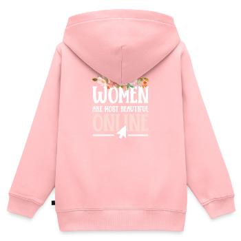 Jahrestag Freund/Freundin - Kinder Premium Organic Zip Hoodie - Rosa - Hinten - AI Model Kid Female (0cm)