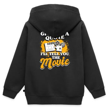 Kritiker Cinephile Filmemacher Kinoliebhaber - Kinder Premium Organic Zip Hoodie - Schwarz - Hinten - AI Model Kid Male (0cm)