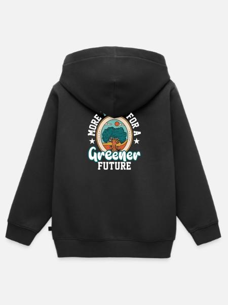 Bäume Umweltbewusstsein Earth Day Baumzüchter - Premium børne zip-hættetrøje økologisk - sort