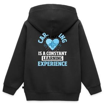 Patient Gesundheitswesen Physikalische Therapie He - Kinder Premium Organic Zip Hoodie - Schwarz - Hinten - AI Model Kid Male (0cm)