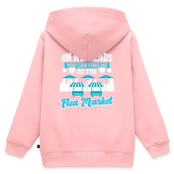 Sammlerstücke Tauschbörse Junkie Verkäufer - Kinder Premium Organic Zip Hoodie - Rosa - Hinten - AI Model Kid Female (0cm)