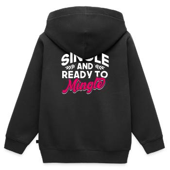 Herz Anti Valentinstag Hasser - Kinder Premium Organic Zip Hoodie - Schwarz - Hinten - AI Model Kid Male (0cm)
