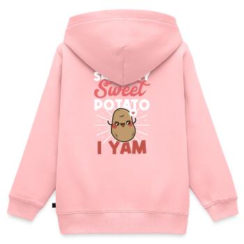 February Sweet Potato Yam Pair - Kids Premium Organic Zip-up Hoodie - rose - Back - AI Model Kid Female (0cm)