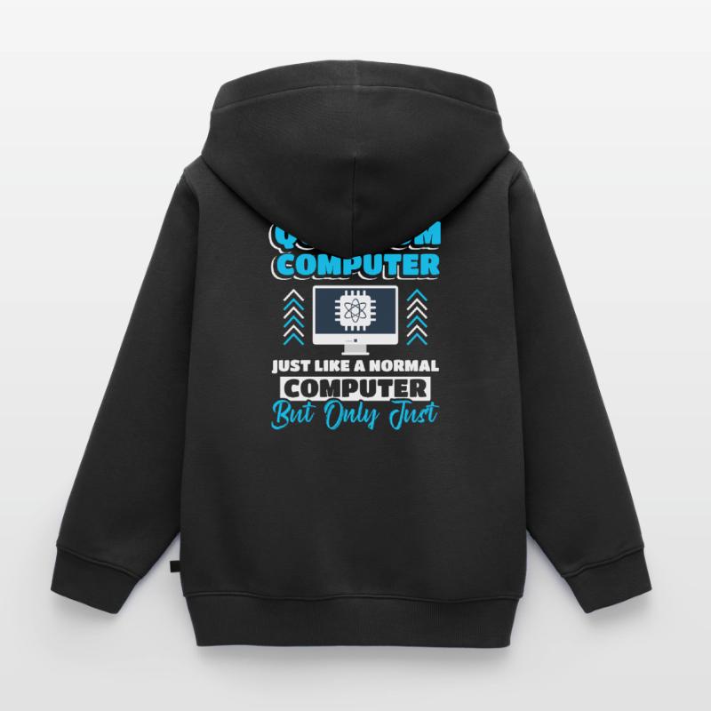 Quantum Computer Quantum Computing Kids Premium Organic Zip-up Hoodie