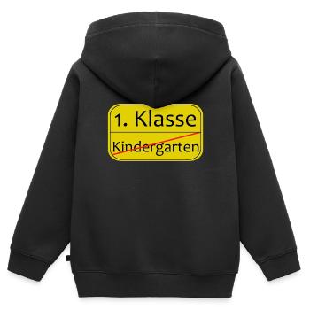 Kindergarten Schule 1 Klasse - Kinder Premium Organic Zip Hoodie - Schwarz - Hinten - AI Model Kid Male (0cm)