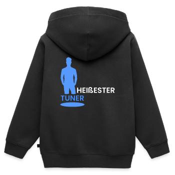 Tuner le plus chaud - Sweat Premium à capuche zippé enfant bio - noir - Dos - AI Model Kid Male (0cm)