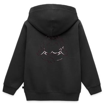 Trust Your Gut Meditating Brain Design - Kids Premium Organic Zip-up Hoodie - black - Back - AI Model Kid Male (0cm)