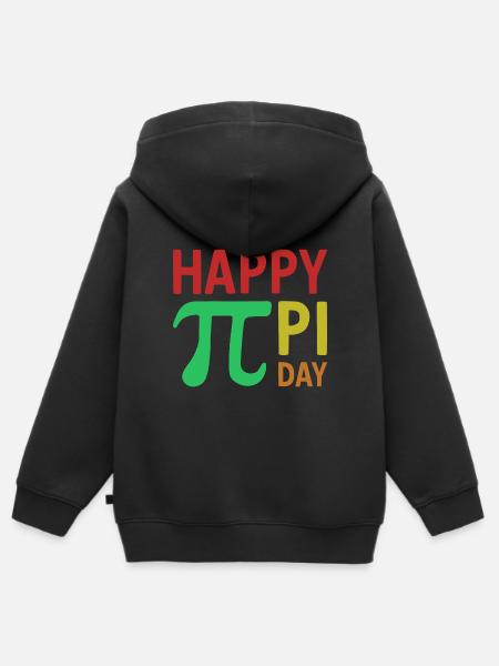 Math Happy Pi Day Pi - Kinder Premium Organic Zip Hoodie - Schwarz