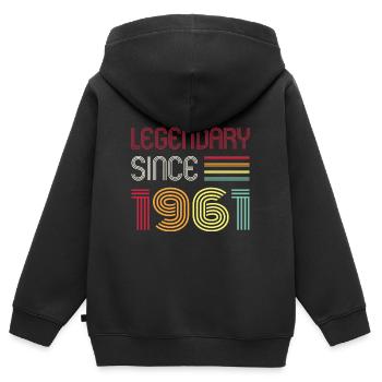 Birthday Legendary Since 1961 - Kids Premium Organic Zip-up Hoodie - black - Back - AI Model Kid Male (0cm)