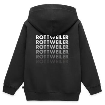 Rottweiler - Sweat Premium à capuche zippé enfant bio - noir - Dos - AI Model Kid Male (0cm)