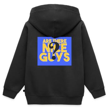 Y a-t-il des gars sympas? - Sweat Premium à capuche zippé enfant bio - noir - Dos - AI Model Kid Male (0cm)