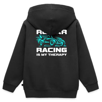 Conduire une voiture miniature est mon buggy radiocommandé - Sweat Premium à capuche zippé enfant bio - noir - Dos - AI Model Kid Male (0cm)