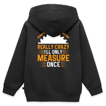 Menuisier menuisier - Sweat Premium à capuche zippé enfant bio - noir - Dos - AI Model Kid Male (0cm)
