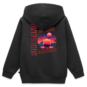 Ruhestand Ich Muss Garnichts Rentner Rente Pension - Kinder Premium Organic Zip Hoodie - Schwarz - Hinten - AI Model Kid Male (0cm)