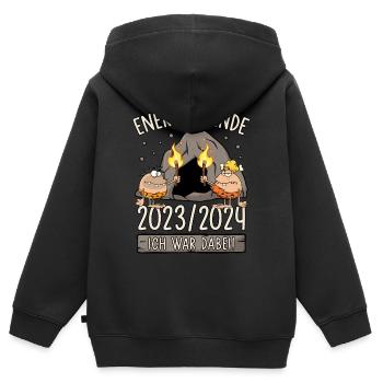 Energiewende 2023/2024 - Ich war dabei - Kinder Premium Organic Zip Hoodie - Schwarz - Hinten - AI Model Kid Male (0cm)