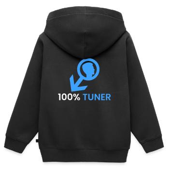 100% Tuner - Sweat Premium à capuche zippé enfant bio - noir - Dos - AI Model Kid Male (0cm)