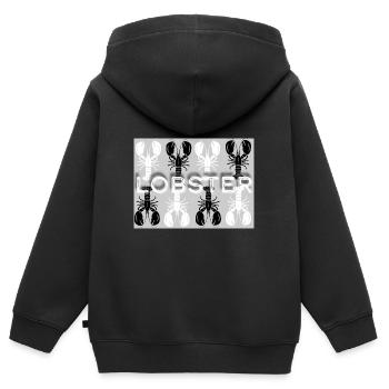 Lobster - Kinder Premium Organic Zip Hoodie - Schwarz - Hinten - AI Model Kid Male (0cm)
