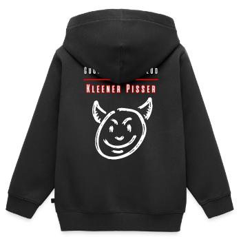 Ne regardez pas si stupide Little Pisser Party Fun Shirt - Sweat Premium à capuche zippé enfant bio - noir - Dos - AI Model Kid Male (0cm)