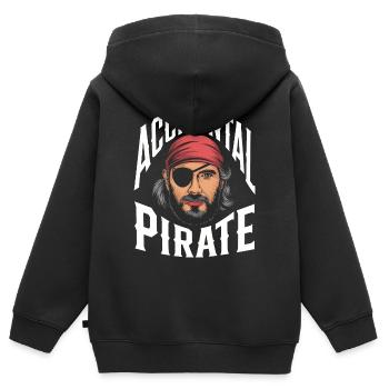 Invalidité due à l’amputation - Sweat Premium à capuche zippé enfant bio - noir - Dos - AI Model Kid Male (0cm)