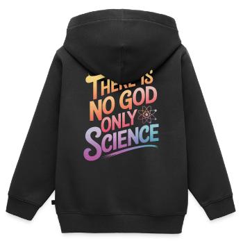 Atheismus Atheist Anti-Religion Agnostiker - Kinder Premium Organic Zip Hoodie - Schwarz - Hinten - AI Model Kid Male (0cm)