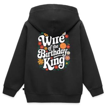 Frau Ehefrau Partnerin Familie Verheiratet - Kinder Premium Organic Zip Hoodie - Schwarz - Hinten - AI Model Kid Male (0cm)