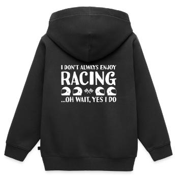 Sport Je n’aime pas toujours la course - Sweat Premium à capuche zippé enfant bio - noir - Dos - AI Model Kid Male (0cm)